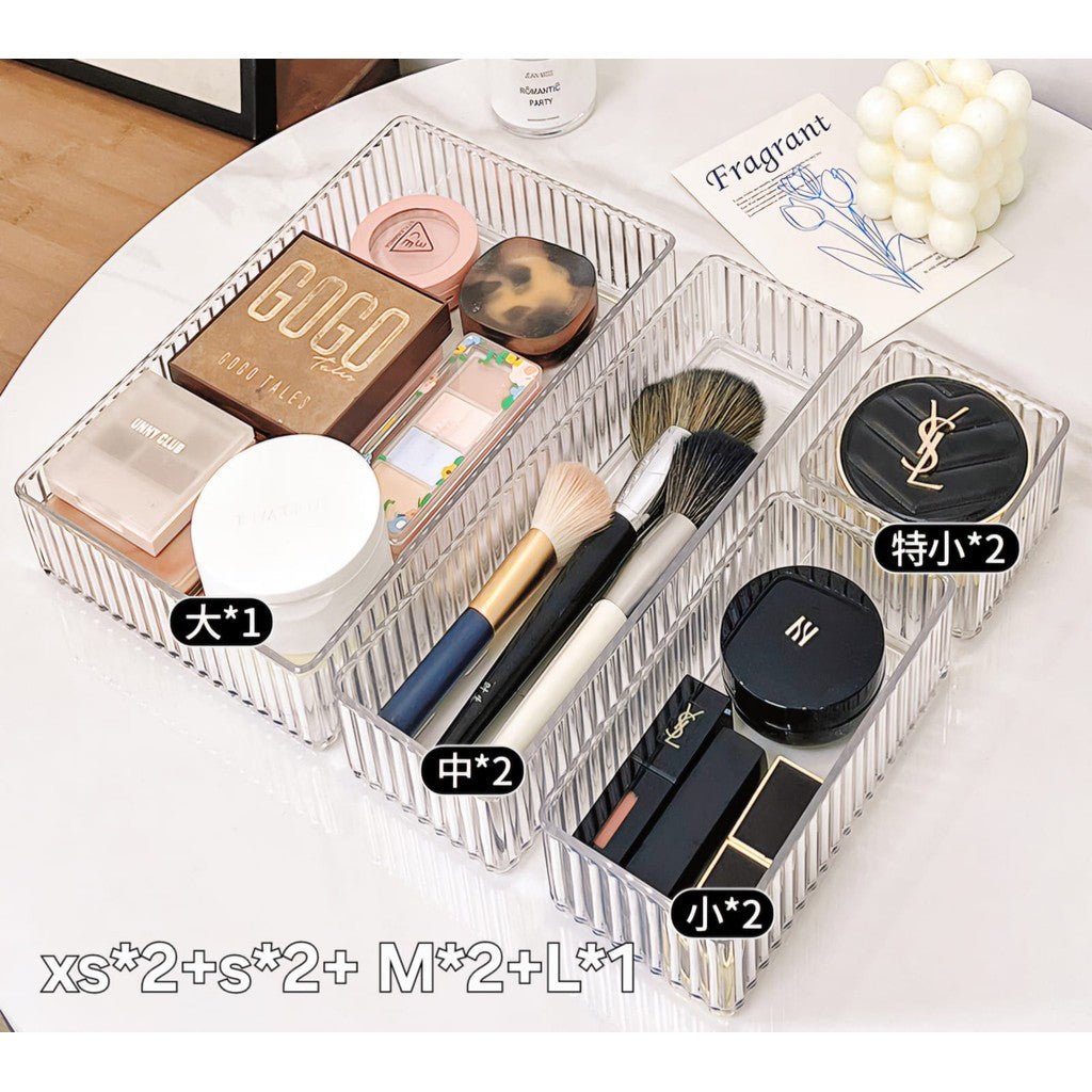 Shopclassyshop Household Drawer Built-in Cosmetics Storage Box Drawer Divider desk stationery Skincare Organizer Storage