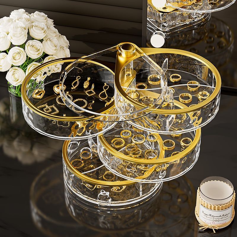 Shopclassyshop Rotation Multifunctional Jewelry Organizer Storage Box Earring Watch Necklace Rack