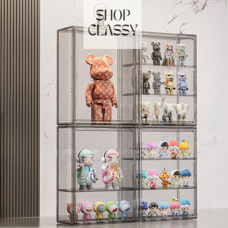 ShopClassy Bubble Mart blind box Organizer display storage box wall-mounted dustproof acrylic figure display box