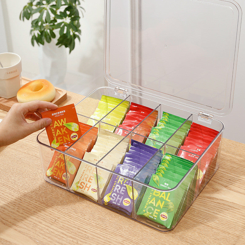 Shopclassy Transparent Desktop Dresser panty Bra Case Skincare Product Tea bags coffee variety Organizer Storage box