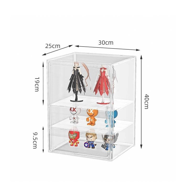Shopclassyshop Acrylic Labubu Doll plush toy storage display box angel stackable doll dust-proof