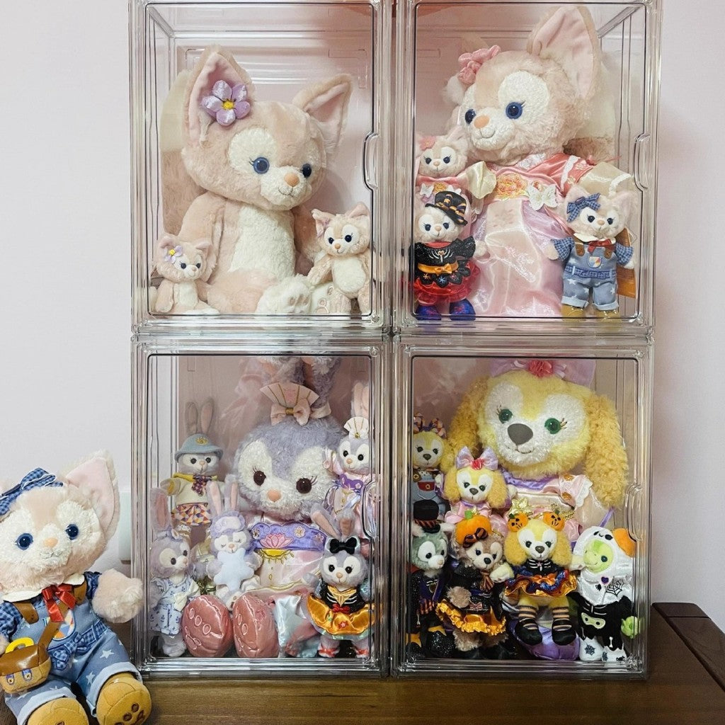Shopclassyshop Acrylic Labubu Doll plush toy storage display box angel stackable doll dust-proof