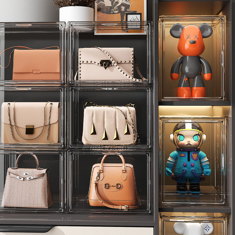 Shopclassyshop Acrylic Labubu Doll plush toy storage display box angel stackable doll dust-proof