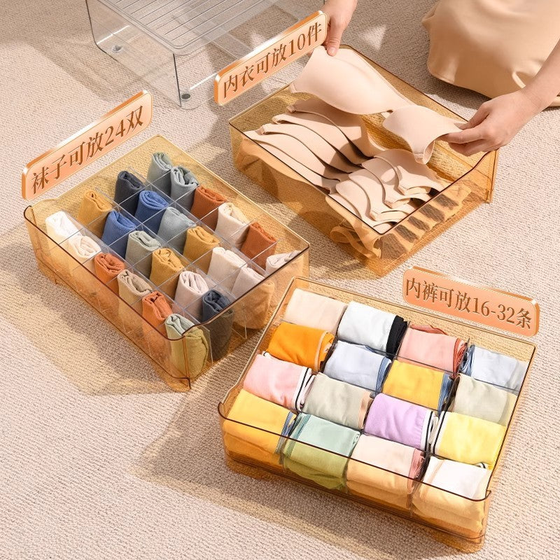Shopclassyshop drawer-type stackable Underwear storage box household personal drawer organizer wardrobe box