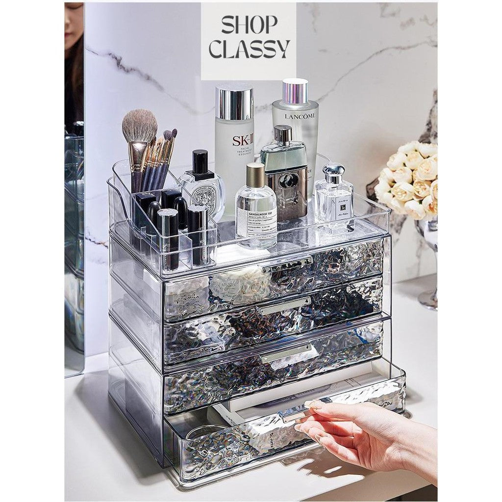 Shopclassyshop cosmetics organizer storage box home dormitory large capacity dressing table skin care product storage