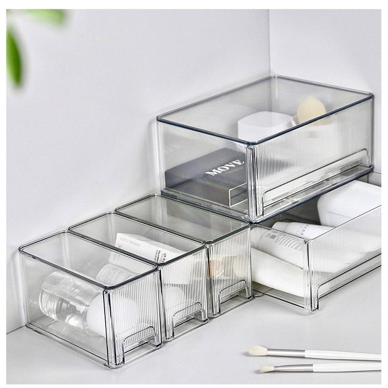 Shopclassyshop Desktop cosmetics drawer organizer storage box high-end luxury dustproof table stackable drawer
