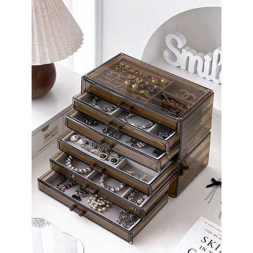 Shopclassy Compartment Jewelry Organizer Storage Box Velvet Ring Earrings Empty Plate Display Box Jewelry Tray customize