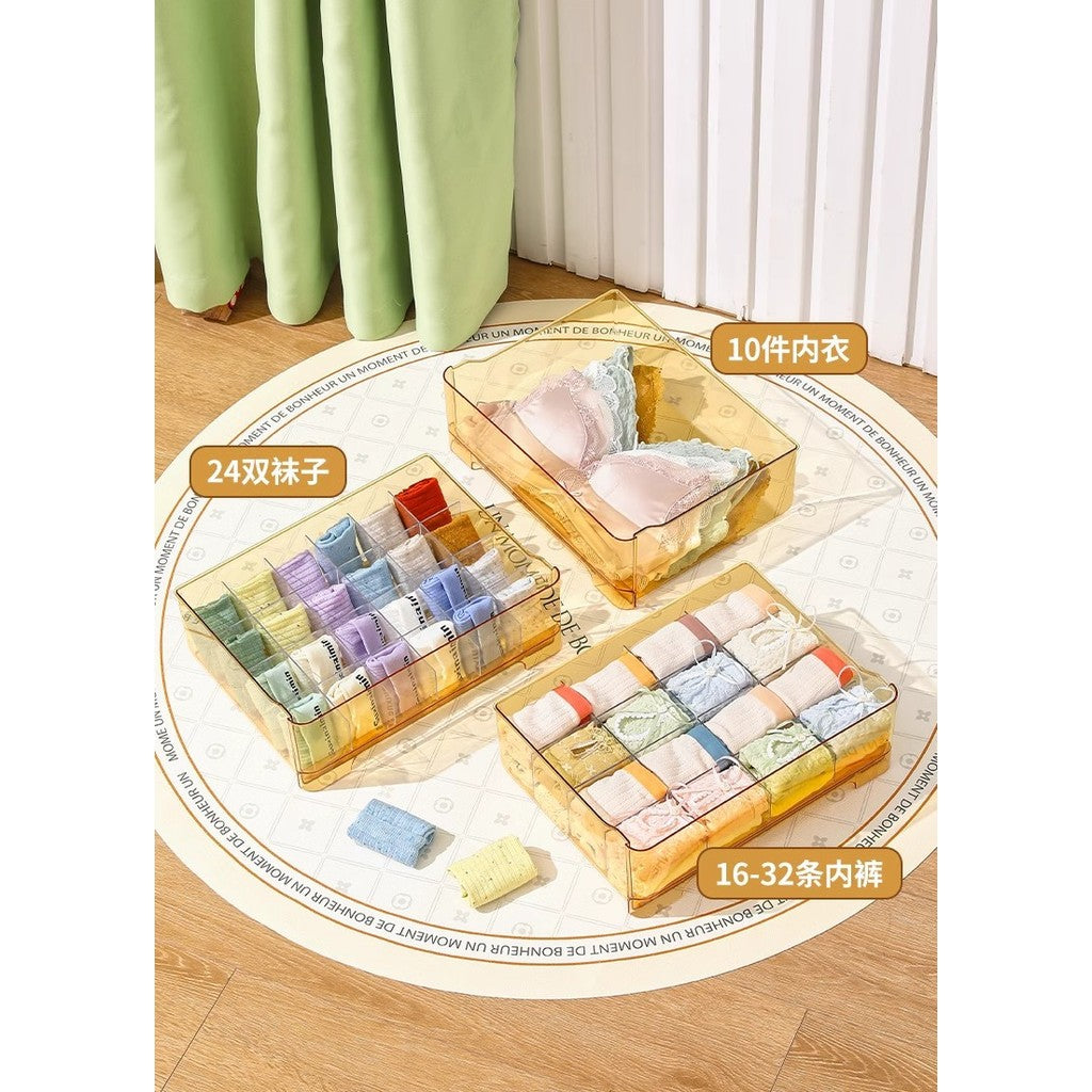 Shopclassyshop drawer-type stackable Underwear storage box household personal drawer organizer wardrobe box