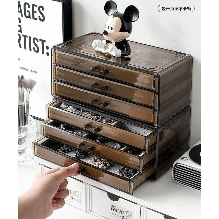 Shopclassy Compartment Jewelry Organizer Storage Box Velvet Ring Earrings Empty Plate Display Box Jewelry Tray customize