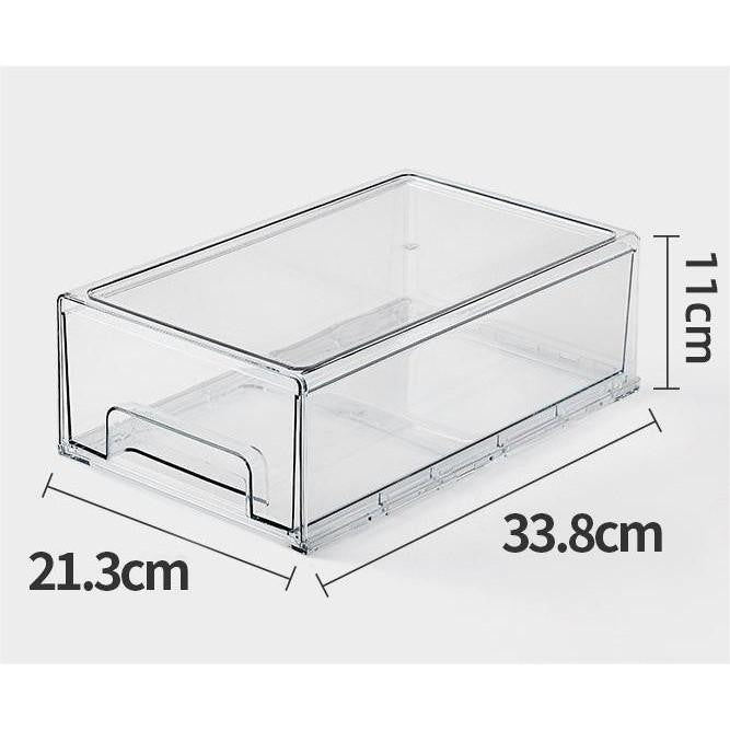 Shopclassyshop Acrylic large Refrigerator for vegetables and fruits stackable drawer fridge organizer storage box