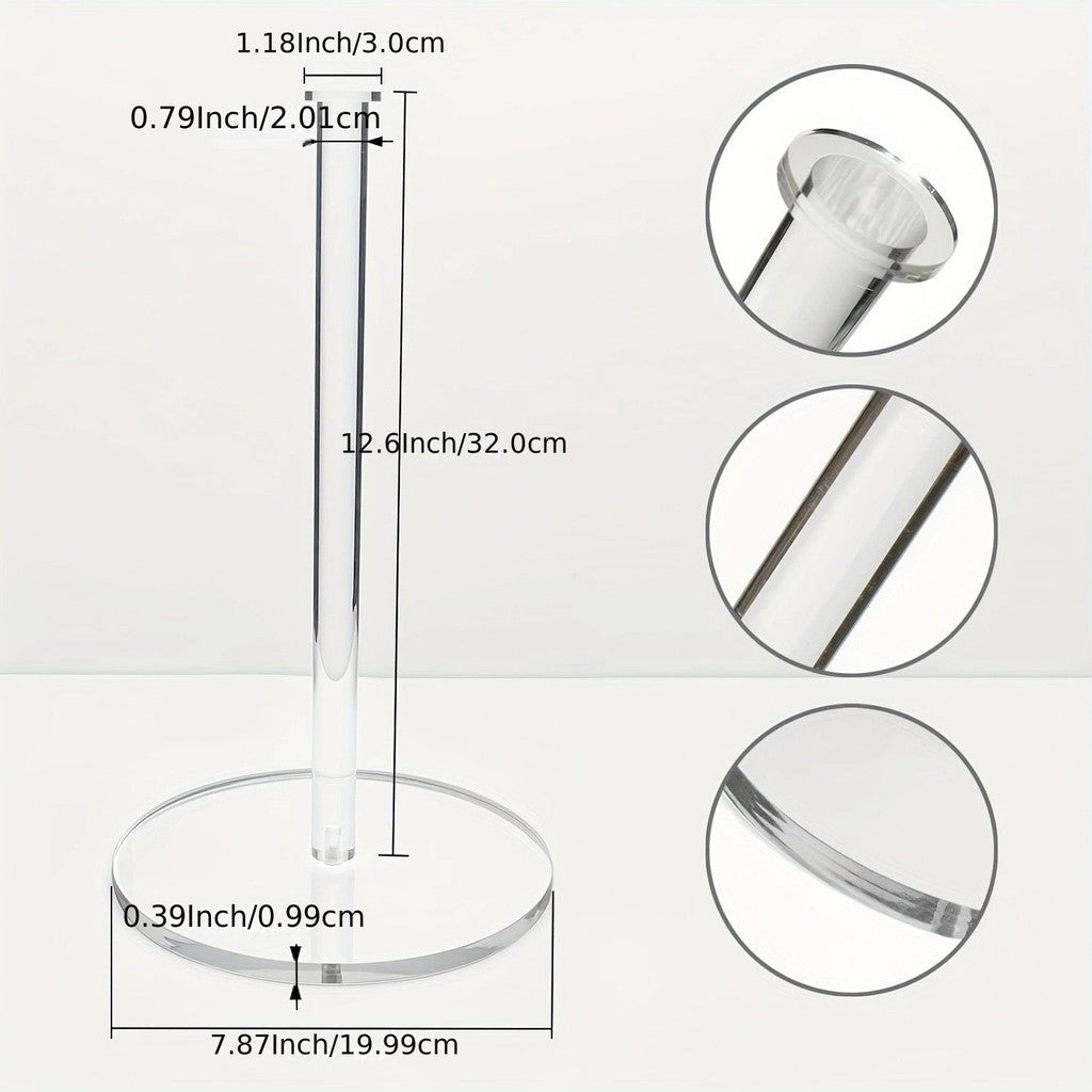 Shopclassyshop Unique Thick Acrylic Kitchen Paper Towel Holder Stand Kitchen Towel Holder Vertical Roll Paper Holder