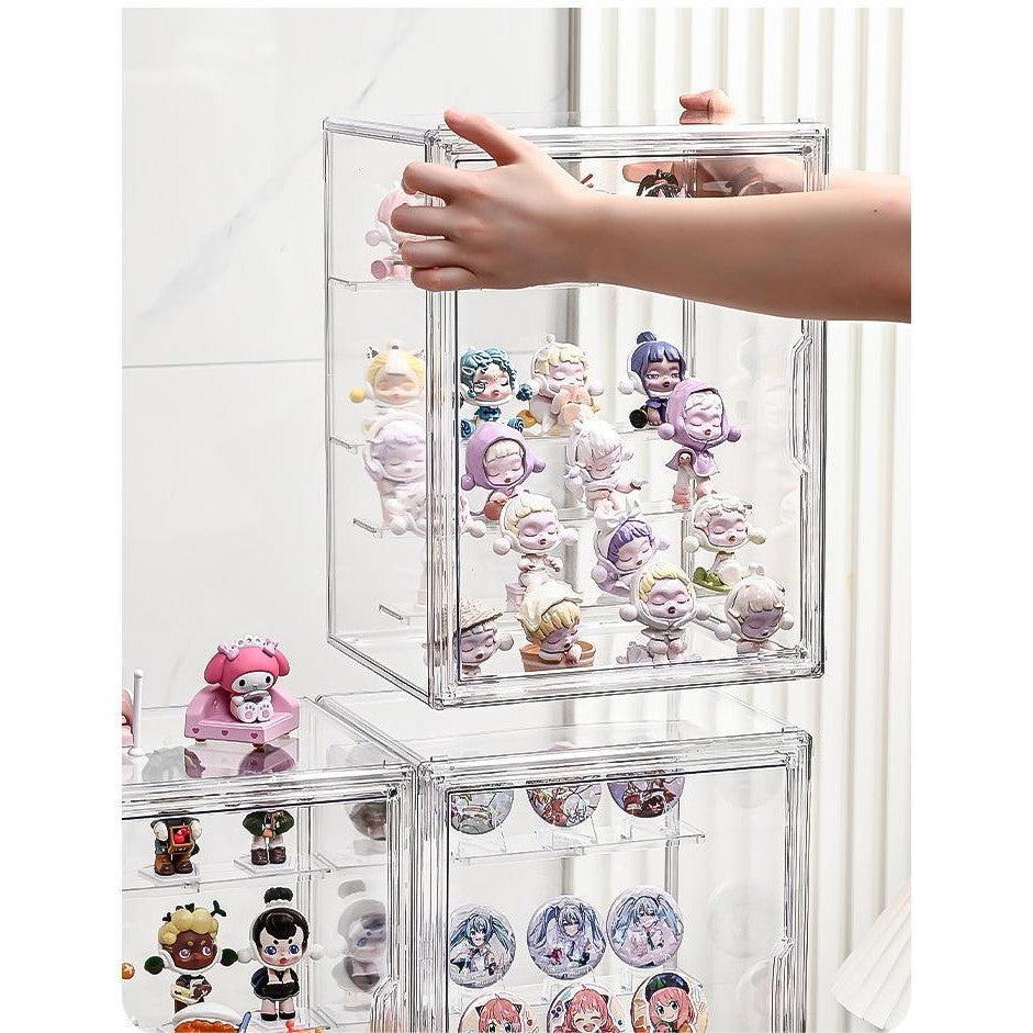 Shopclassyshop Transparent Acrylic Stand blind storage display box acrylic ornaments storage box figure display cabinet