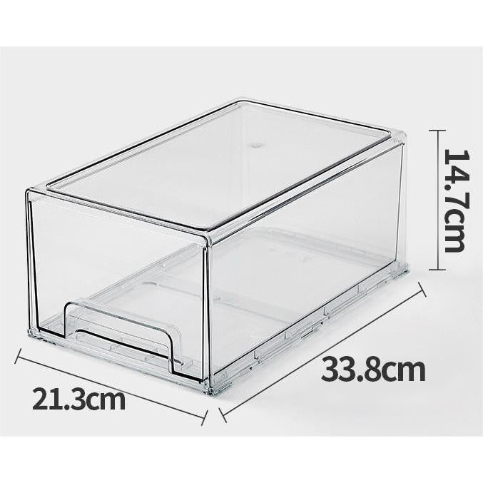Shopclassyshop Acrylic large Refrigerator for vegetables and fruits stackable drawer fridge organizer storage box
