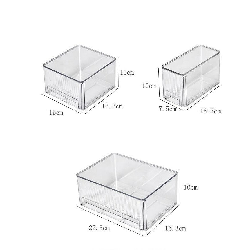 Shopclassyshop Desktop cosmetics drawer organizer storage box high-end luxury dustproof table stackable drawer