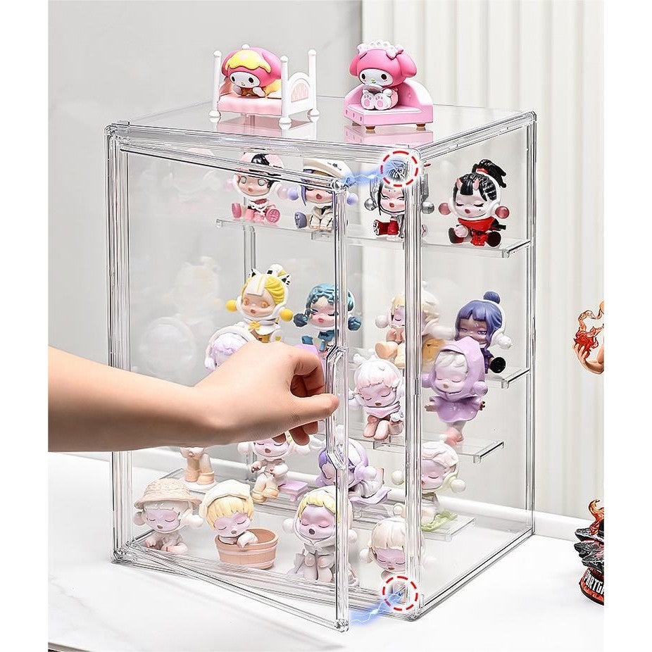 Shopclassyshop Transparent Acrylic Stand blind storage display box acrylic ornaments storage box figure display cabinet