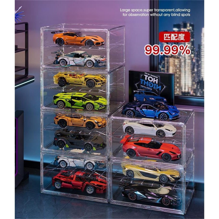 Shopclassyshop 1:12 Toy Car Organizer Display Case Dustproof Storage Box Acrylic Model Transparent
