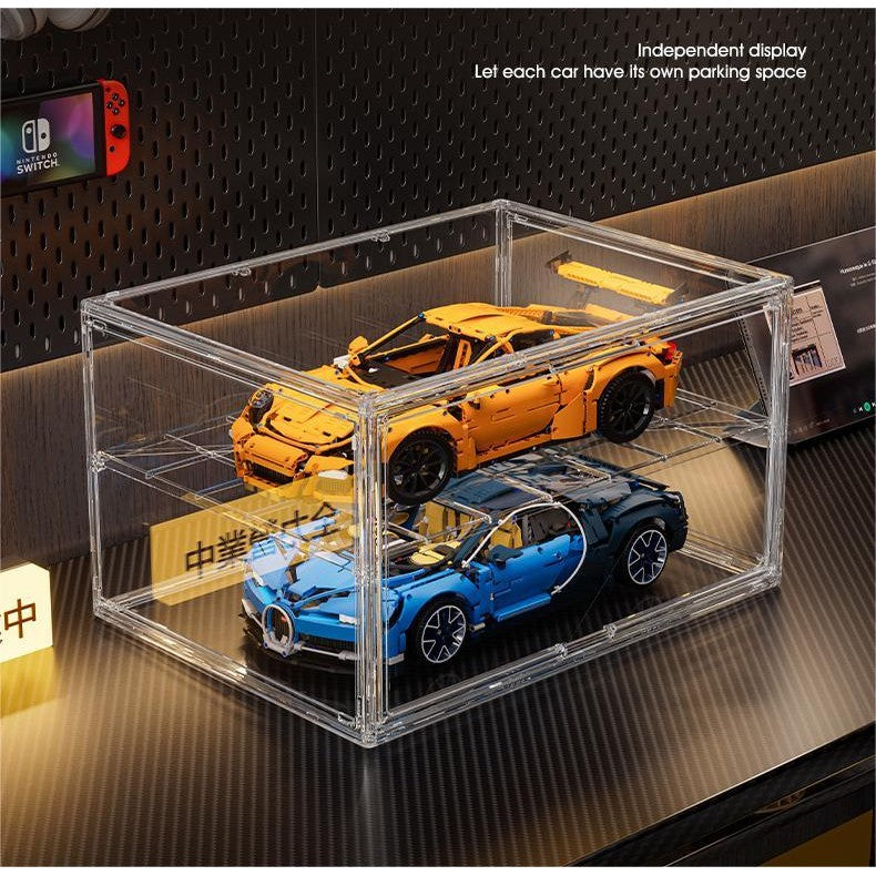 Shopclassyshop 1:12 Toy Car Organizer Display Case Dustproof Storage Box Acrylic Model Transparent