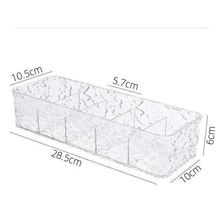 Shopclassyshop Stretchable drawer organizer water ripple five-grid table storage household socks underwear organizer