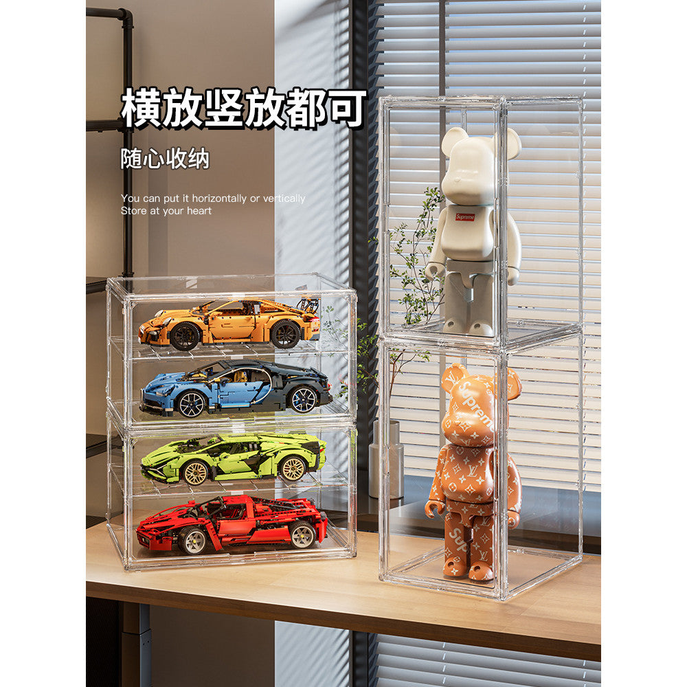 Shopclassyshop Acrylic Display Case Popmart Display Box Fit Mega Molly 400% Labubu Large Storage Box