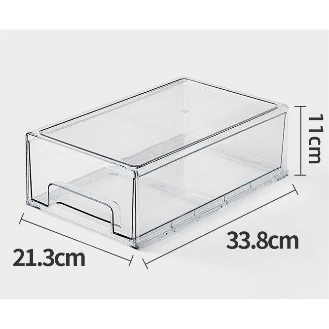 Shopclassyshop Acrylic extra large cosmetics stackable drawer organizer storage box luxury dustproof