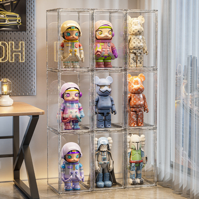 Shopclassyshop Acrylic Display Case Popmart Display Box Fit Mega Molly 400% Labubu Large Storage Box