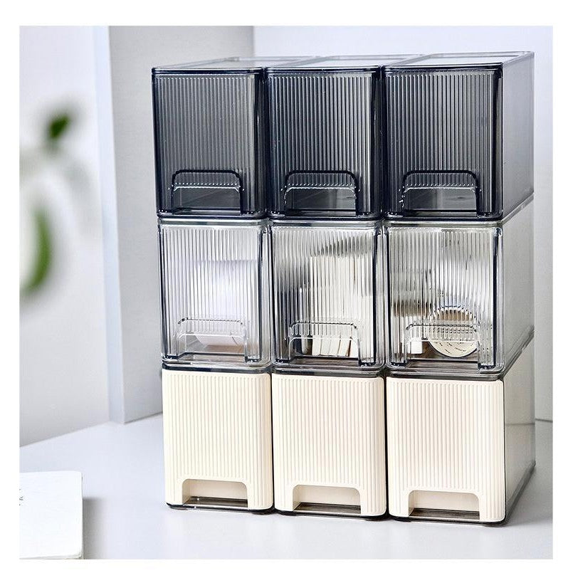 Shopclassyshop Desktop cosmetics drawer organizer storage box high-end luxury dustproof table stackable drawer