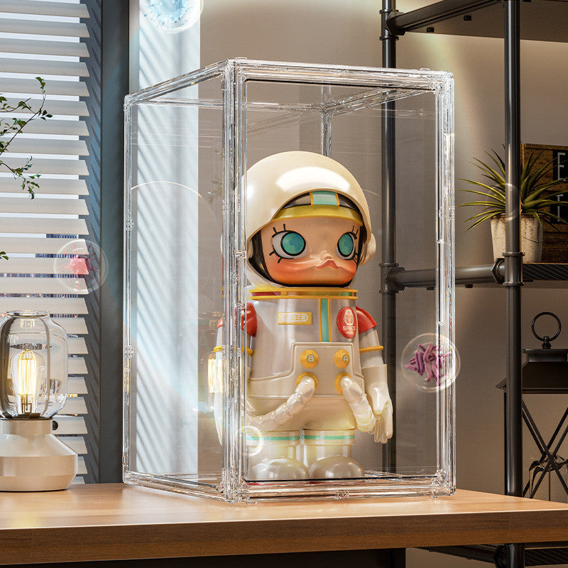Shopclassyshop Acrylic Display Case Popmart Display Box Fit Mega Molly 400% Labubu Large Storage Box