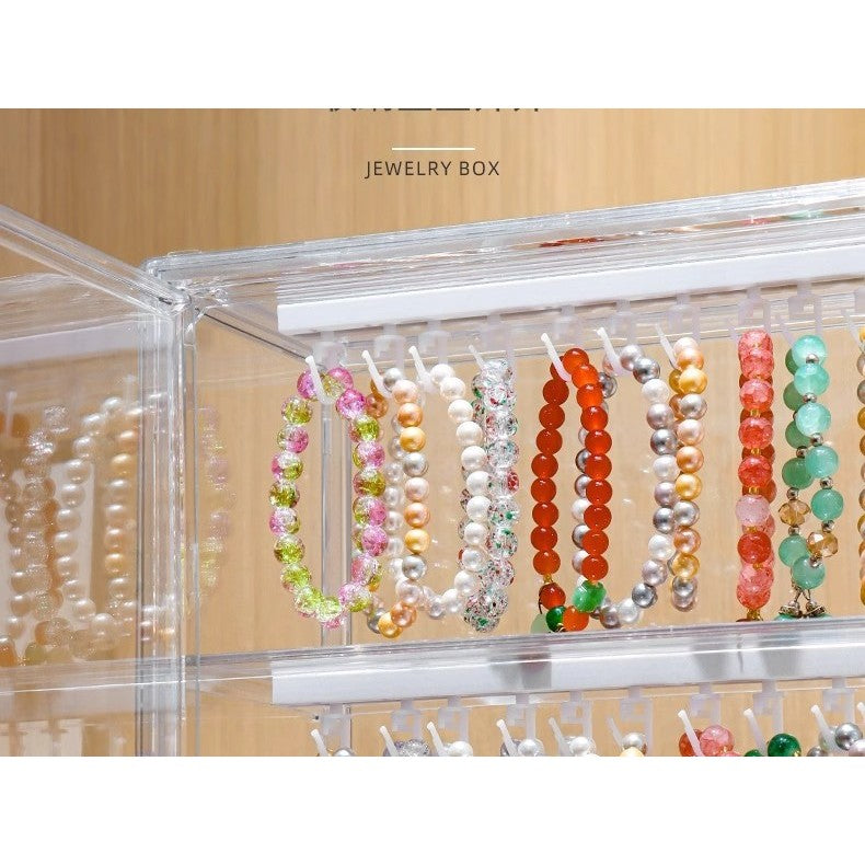 Shopclassyshop Dust-proof Crystal Diy Bracelet Storage Box Bangle Jewelry Keychain Pendant Collection and Display