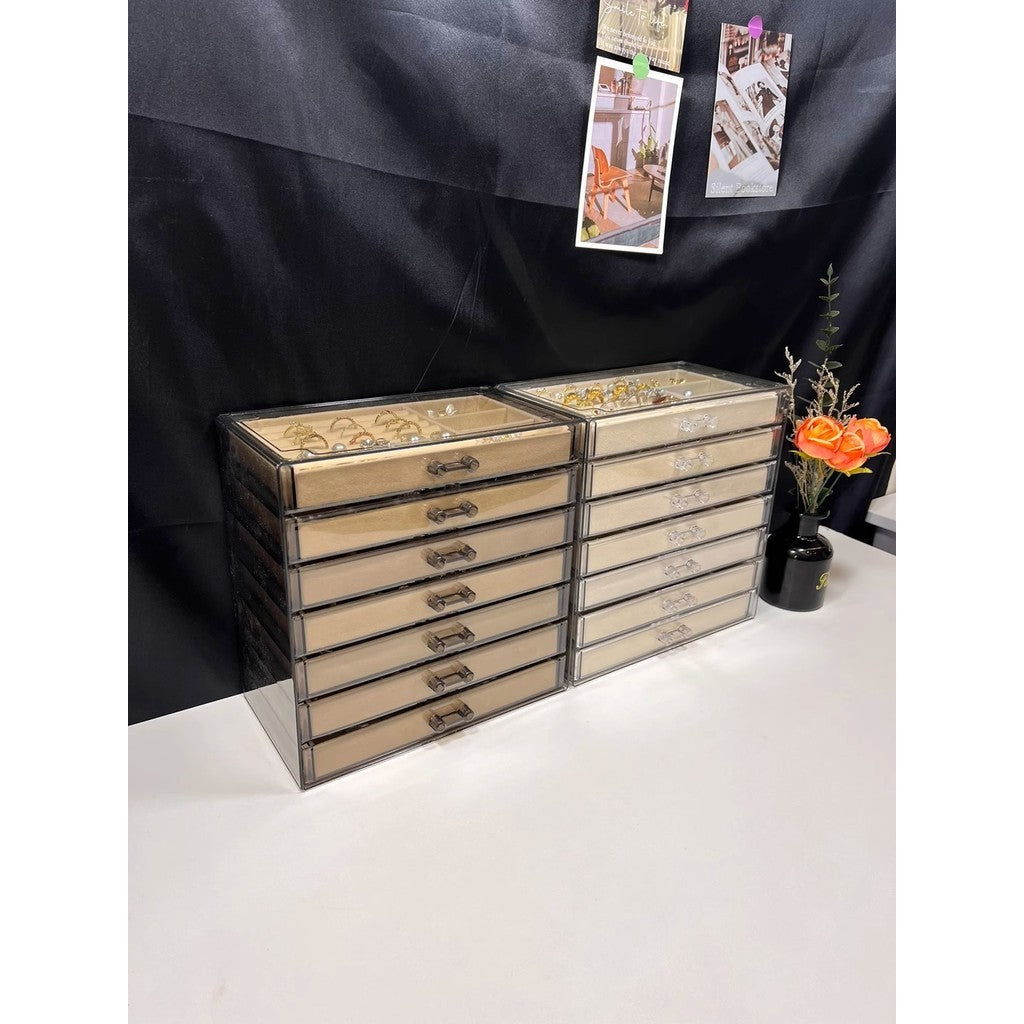 ShopClassyshop 7 layer PET drawerJewelry storage box jewelry organizer necklace earrings ring display stackable box