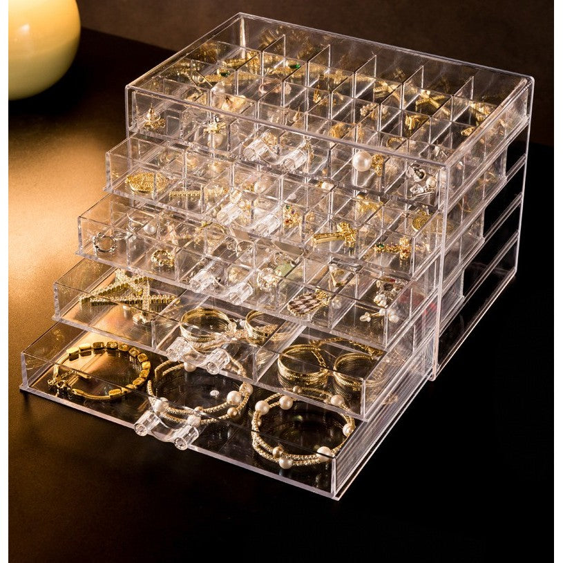 jewelry earring rings Bracelet Storage Multi-Layer Storage Box Transparent Drawer Jewelry organizer Box