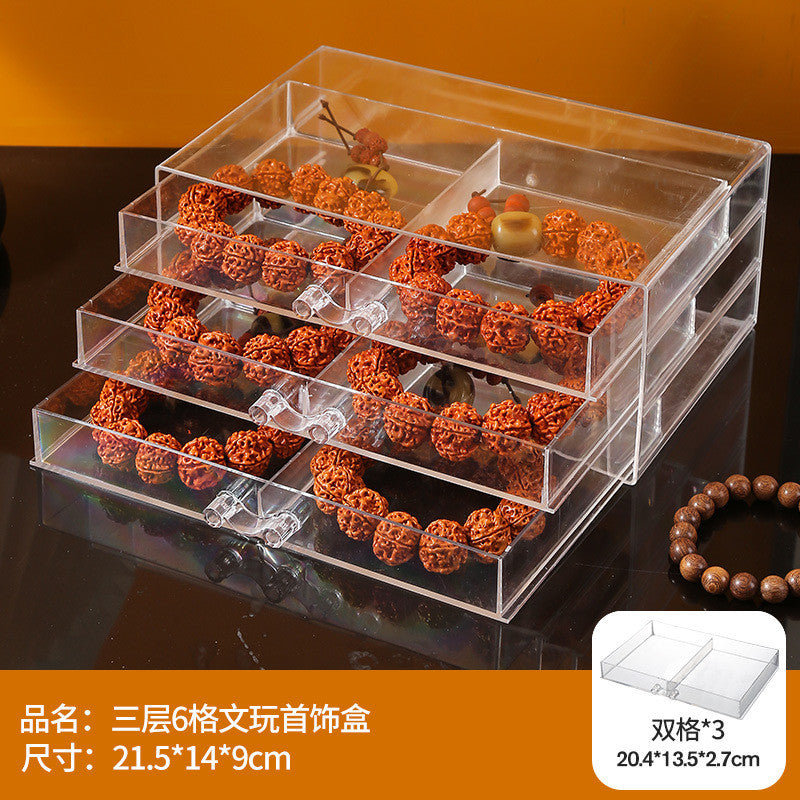 jewelry earring rings Bracelet Storage Multi-Layer Storage Box Transparent Drawer Jewelry organizer Box