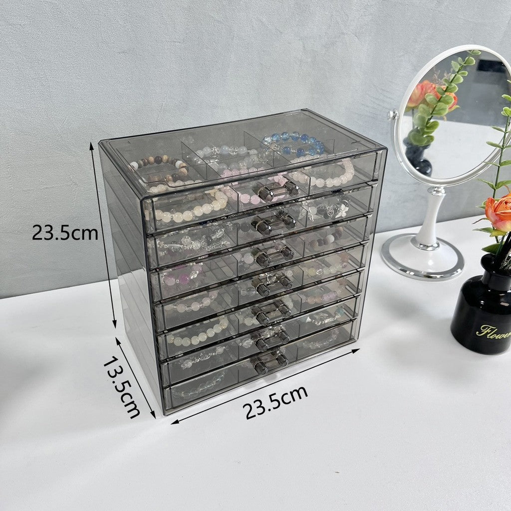 Shopclassyshop 7 Layer Bracelet Storage Box Drawer Type Anti-Dust High-End Exquisite Special Jewelry Crystal Display