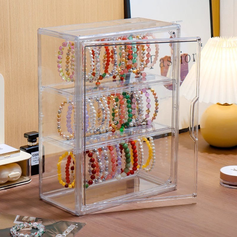 Shopclassyshop Dust-proof Crystal Diy Bracelet Storage Box Bangle Jewelry Keychain Pendant Collection and Display