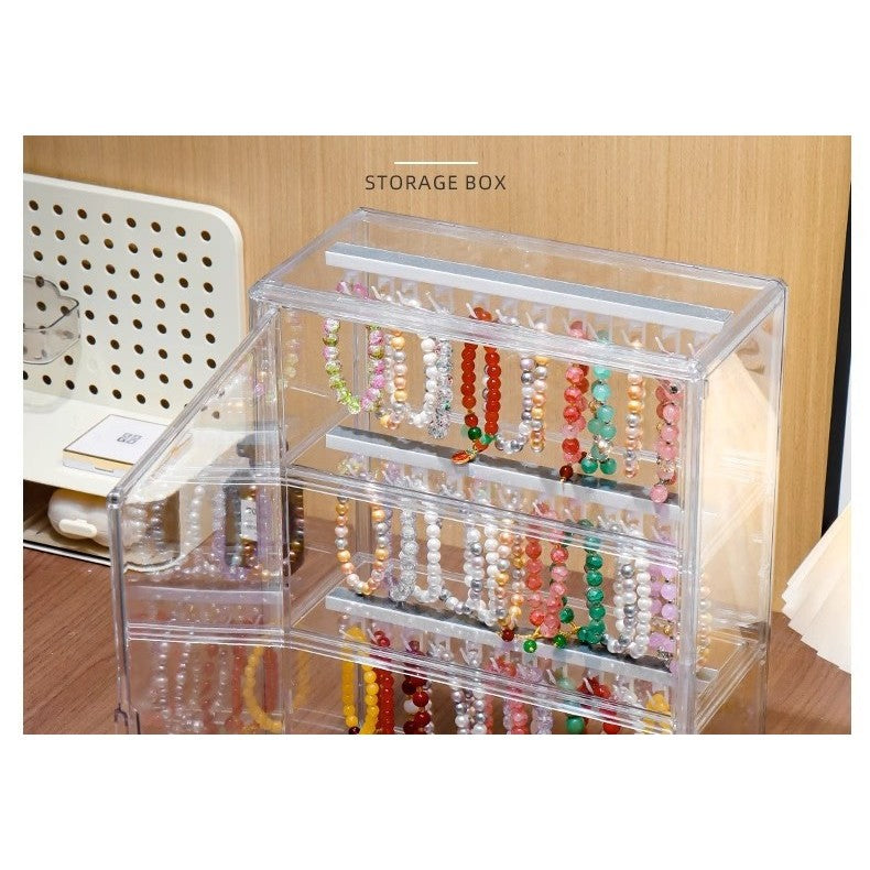 Shopclassyshop Dust-proof Crystal Diy Bracelet Storage Box Bangle Jewelry Keychain Pendant Collection and Display