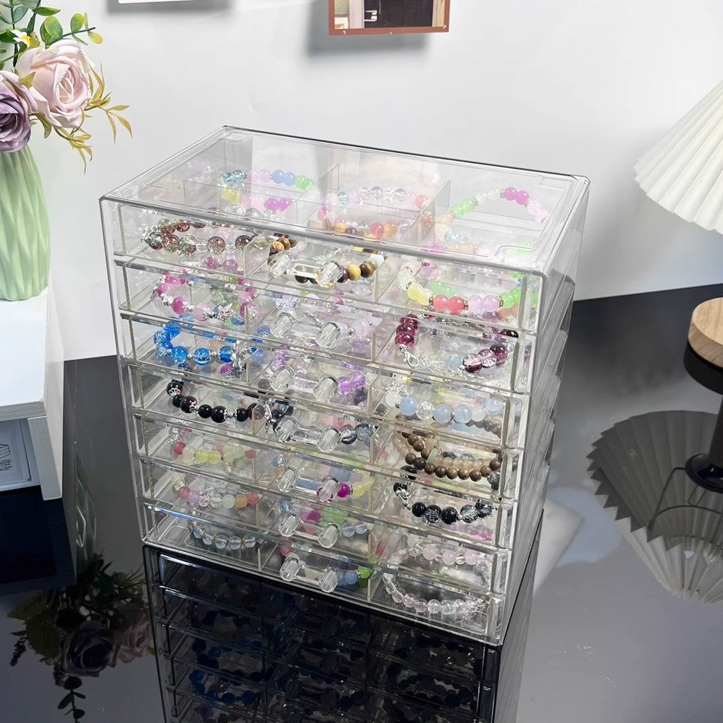 Shopclassyshop 7 Layer Bracelet Storage Box Drawer Type Anti-Dust High-End Exquisite Special Jewelry Crystal Display