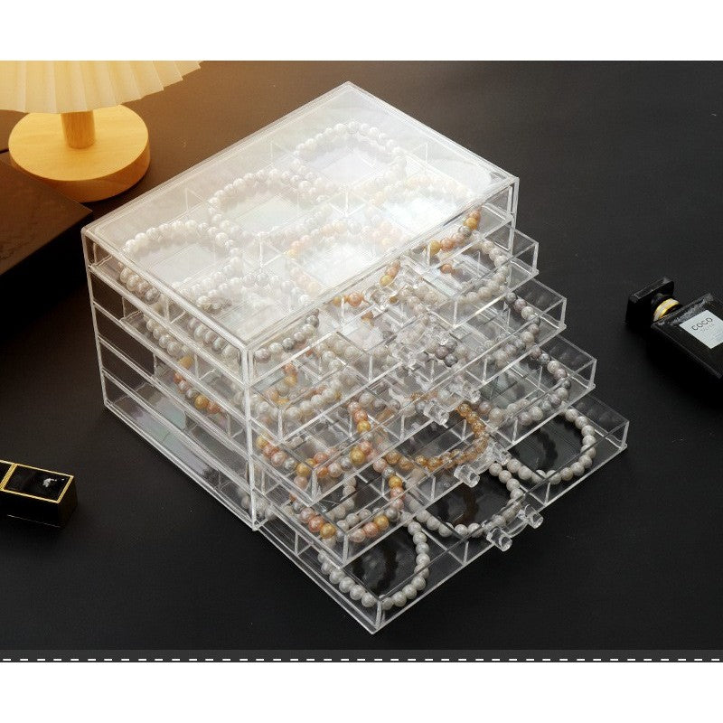 jewelry earring rings Bracelet Storage Multi-Layer Storage Box Transparent Drawer Jewelry organizer Box