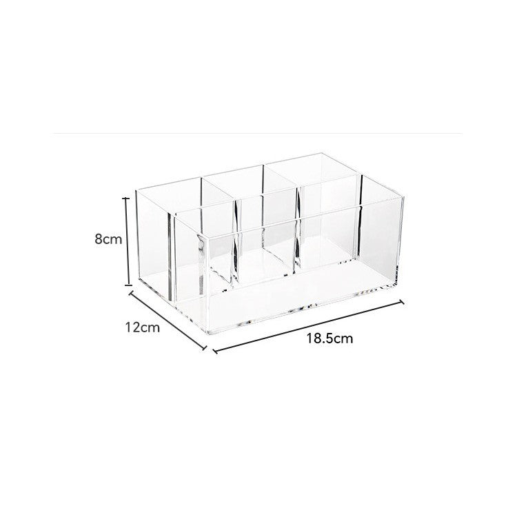 Shopclassyshop Transparent Acrylic Desktop  4 Slots Brush holder organizer Pen Holder Advanced Stationery Storage Box