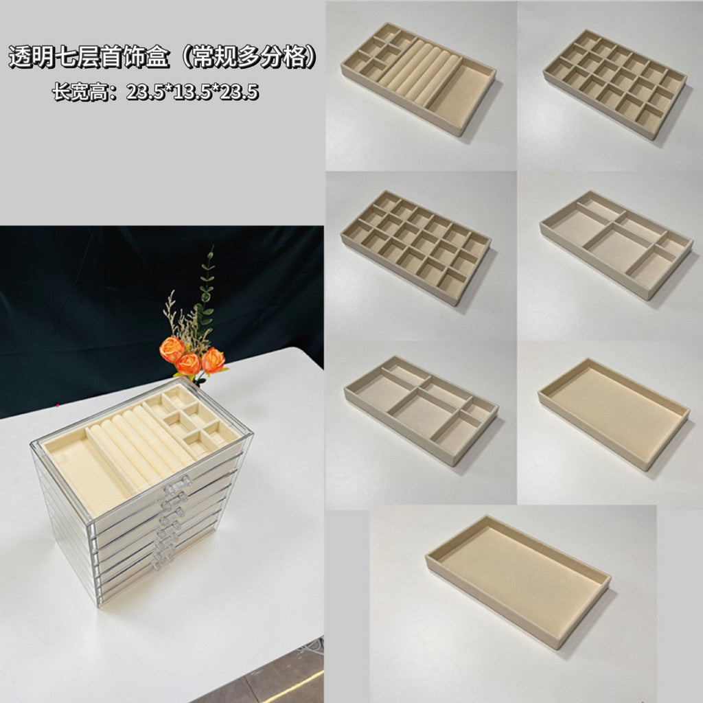 ShopClassyshop 7 layer PET drawerJewelry storage box jewelry organizer necklace earrings ring display stackable box