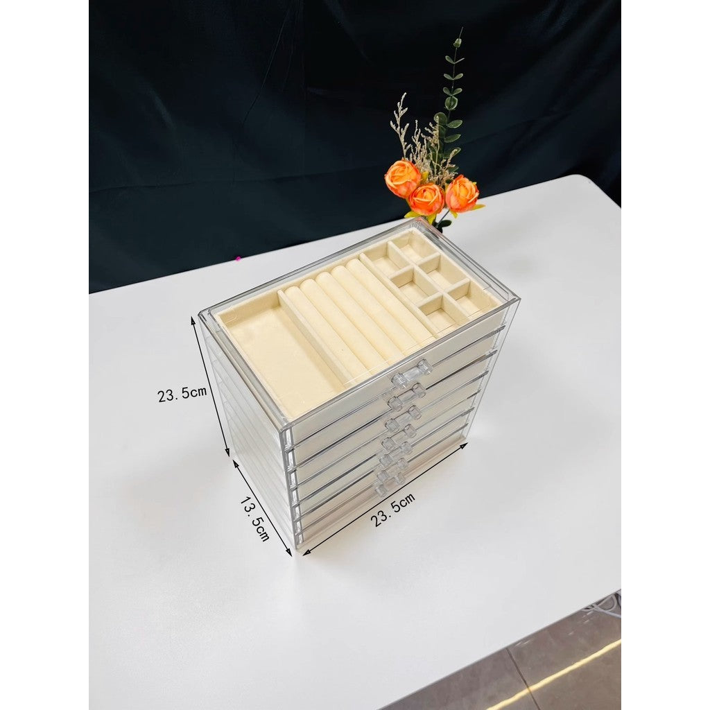 ShopClassyshop 7 layer PET drawerJewelry storage box jewelry organizer necklace earrings ring display stackable box