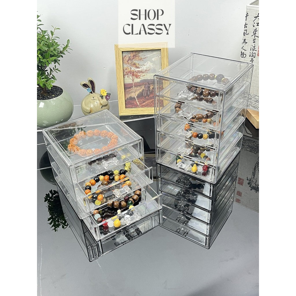 Shopclassyshop PET  MIINI Cute Drawers for Jewelry Organizer Display Bracelets Storage Box Multi-drawer