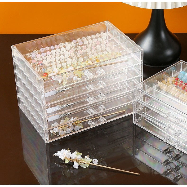 jewelry earring rings Bracelet Storage Multi-Layer Storage Box Transparent Drawer Jewelry organizer Box