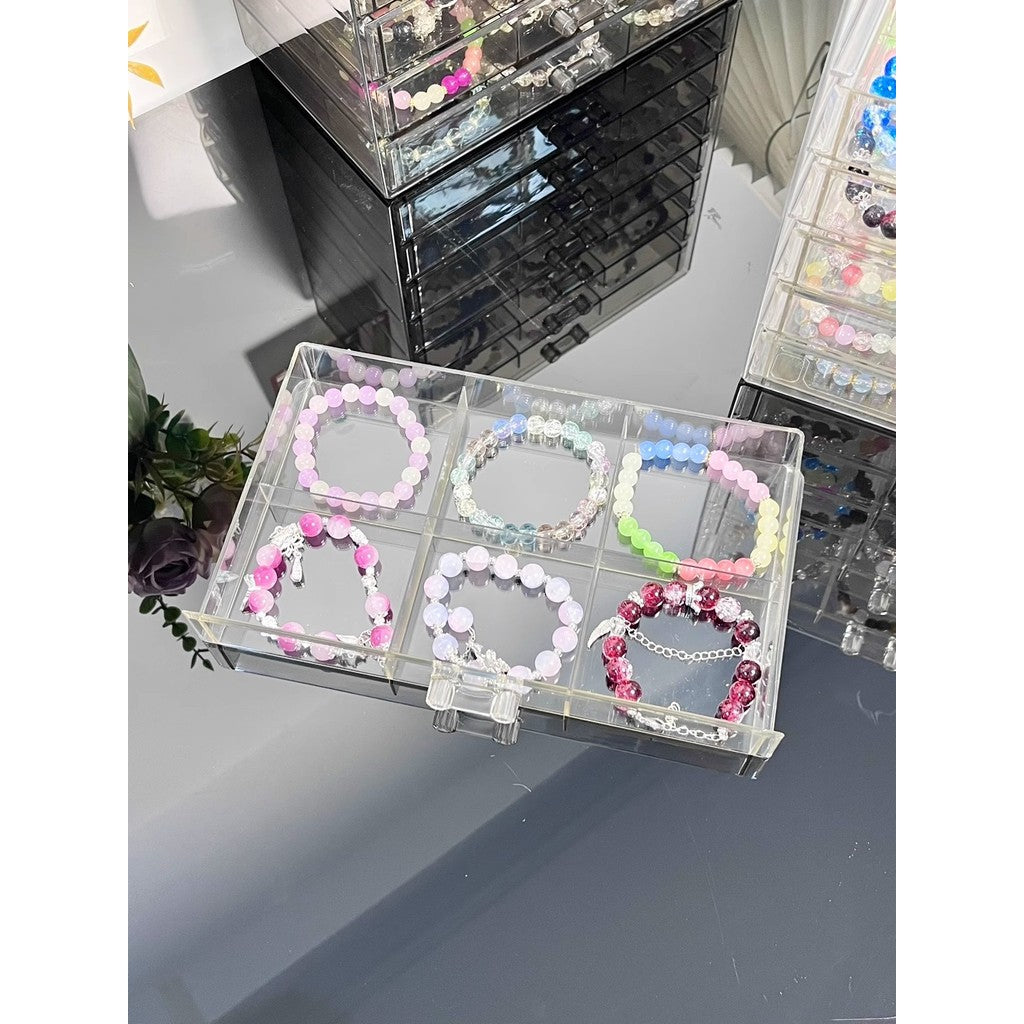 Shopclassyshop 7 Layer Bracelet Storage Box Drawer Type Anti-Dust High-End Exquisite Special Jewelry Crystal Display