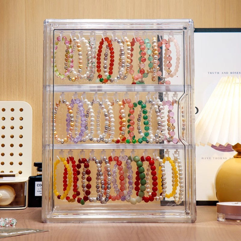 Shopclassyshop Dust-proof Crystal Diy Bracelet Storage Box Bangle Jewelry Keychain Pendant Collection and Display