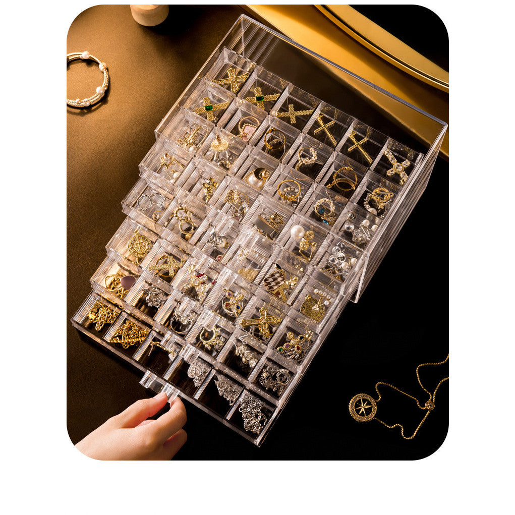 jewelry earring rings Bracelet Storage Multi-Layer Storage Box Transparent Drawer Jewelry organizer Box