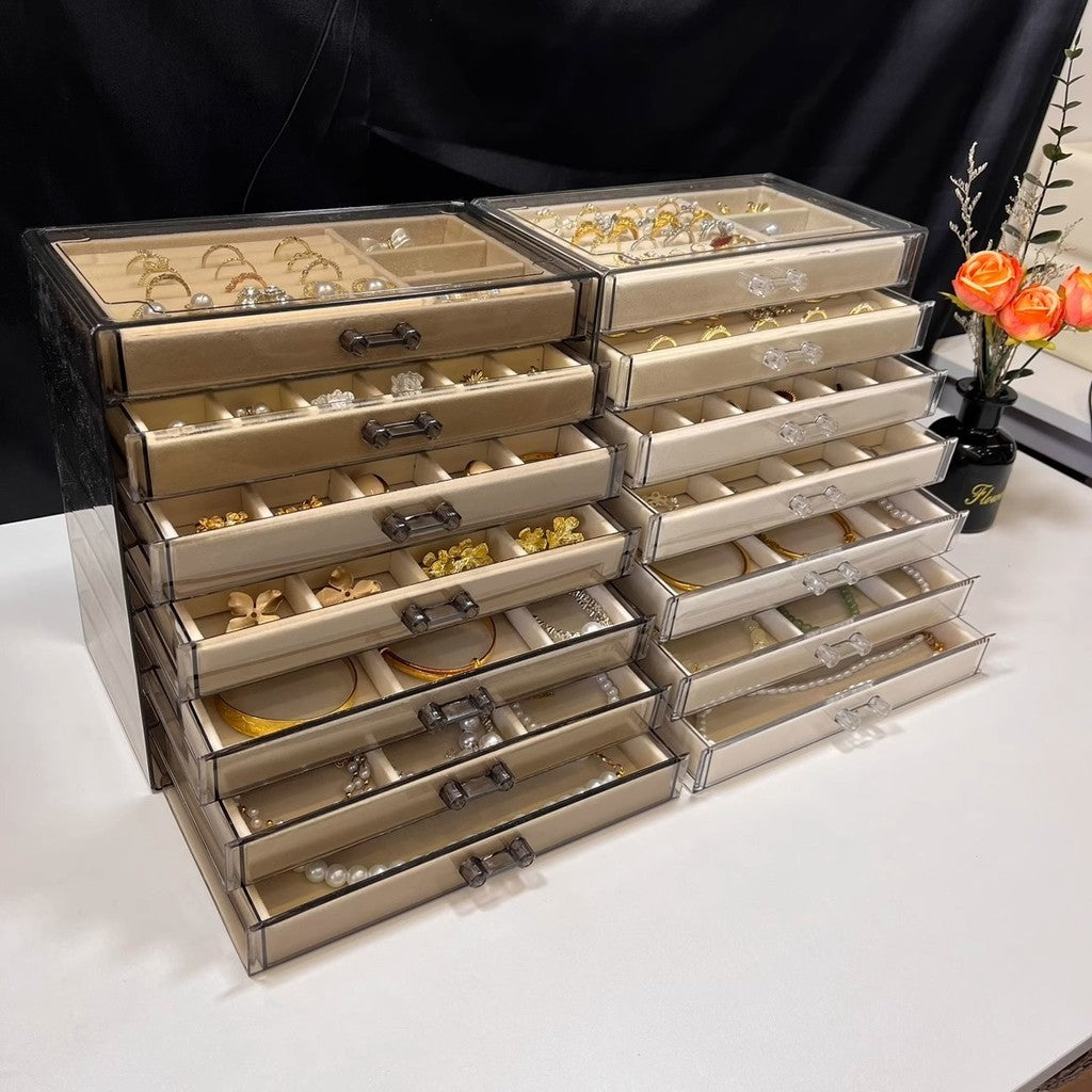 ShopClassyshop 7 layer PET drawerJewelry storage box jewelry organizer necklace earrings ring display stackable box
