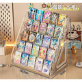 Shopclassyshop Desktop Card Organizer Rack Pokemon Card Display Storage with slots, Step Design with Compartments
