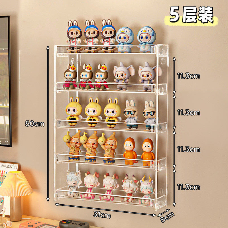 Shopclassyshop Transparent Acrylic Wall-Mounted  Multi-Layer Blind Box Storage Display Rack Figures display Storage Rack