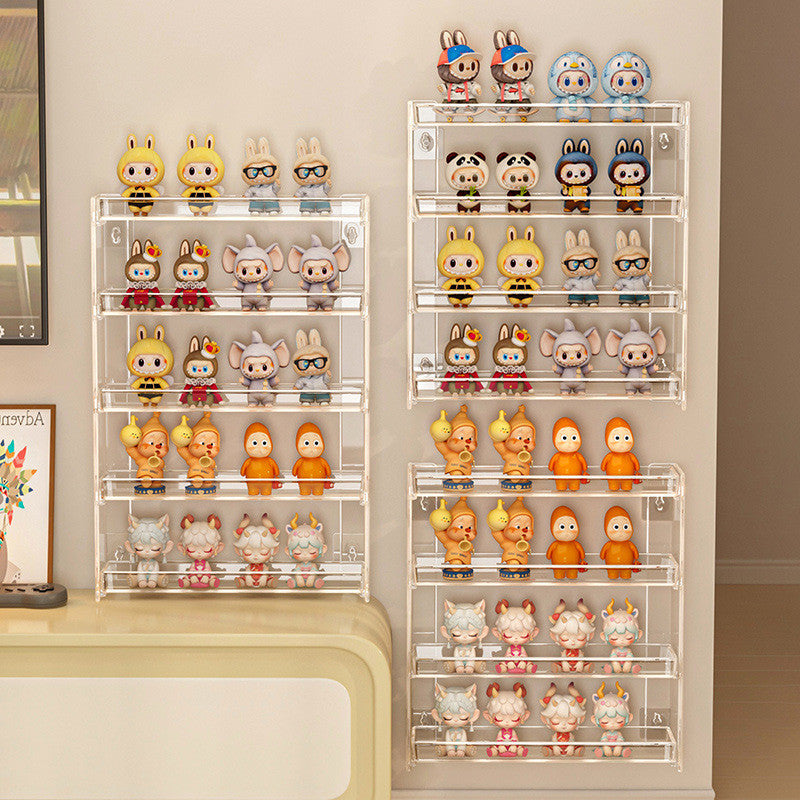 Shopclassyshop Transparent Acrylic Wall-Mounted  Multi-Layer Blind Box Storage Display Rack Figures display Storage Rack