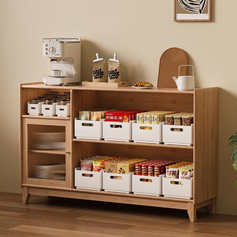 Shopclassyshop Cabinet storage box extendable tabletop organizer for snacks/kitchen deep cabinet right-angle storage box