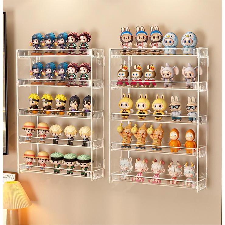 Shopclassyshop Transparent Acrylic Wall-Mounted  Multi-Layer Blind Box Storage Display Rack Figures display Storage Rack
